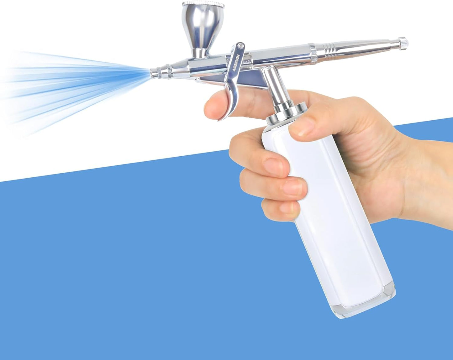 Portable Airbrush Kit - High Air Flow Cordless Compressor for Makeup, Nail Art, Tattoo | Mini Handheld Design
