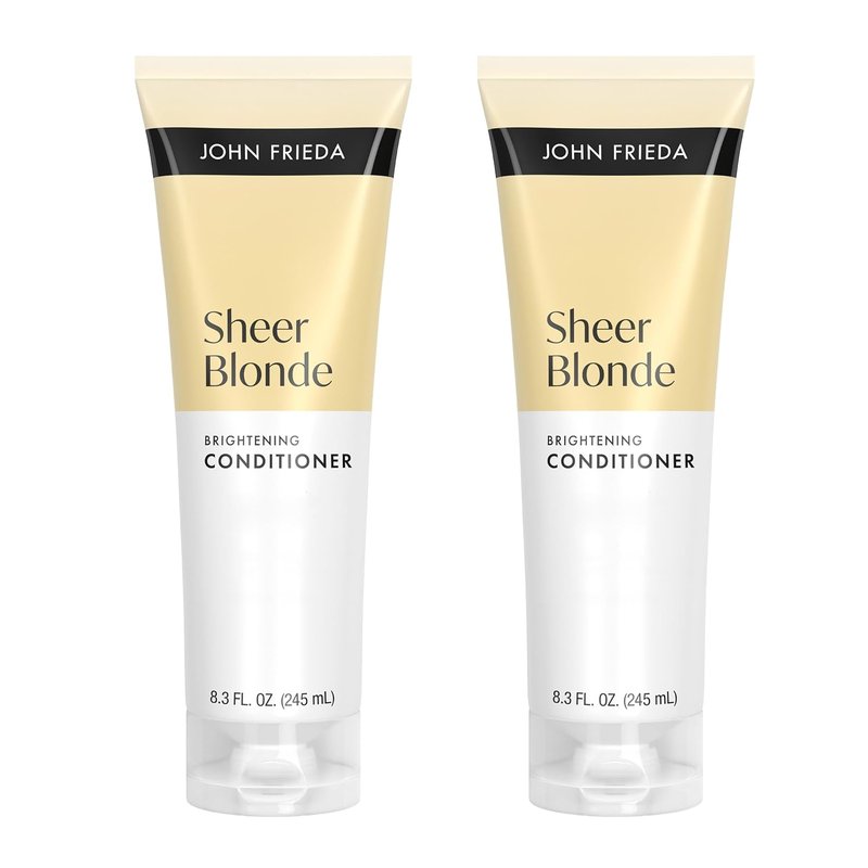 John Frieda Sheer Blonde Brightening Conditioner - Nourishing Formula for Radiant Blonde Hair | 8.3 Fl Oz, Pack of 2