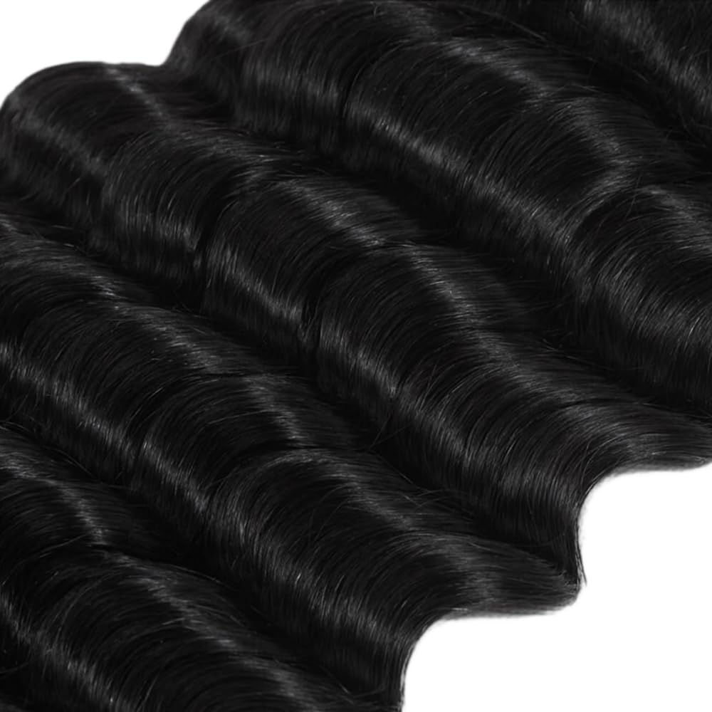 28 30 32 Inch GveoXvo Human Hair Bundles Loose Deep Wave Bundles Human Hair 310g Length 3 Bundles Unprocessed Brazilian Virgin Hair Extensions