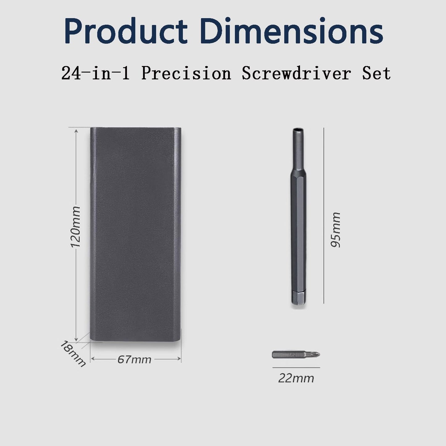 25-in-1 Precision Screwdriver Set - Mini Tool Kit with Magnetic Bits for Electronics & Watch Repair | Slim Storage Case