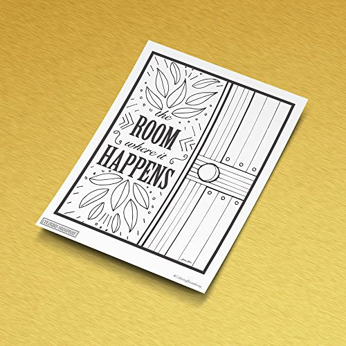 Hamilton Inspired Coloring Pages - Set of 4, Perfect Gift for Broadway Lovers