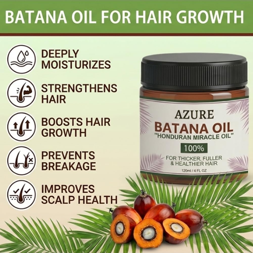 Batana Oil for Hair Growth - Natural Treatment for Thicker, Healthier Hair | 1 oz