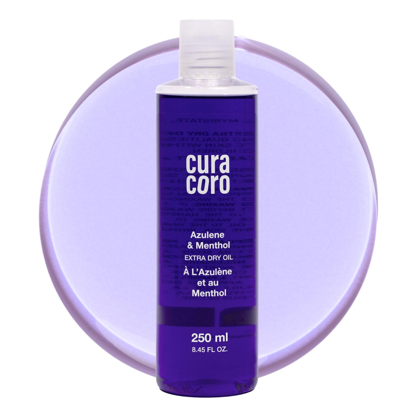 Curacoro Azulene & Menthol Extra Dry Oil for Pre-Post Wax Care | Hydrate, Soothe, Refresh Skin Before-After Waxing, Fast-Absorbing Formula