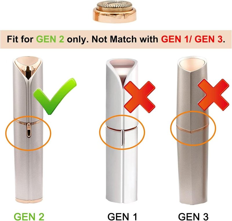 6 Pack Gen2 Replacement Heads for Flawless Facial Hair Remover Replacement Blades for Finishing Touch Flawless Hair Removal