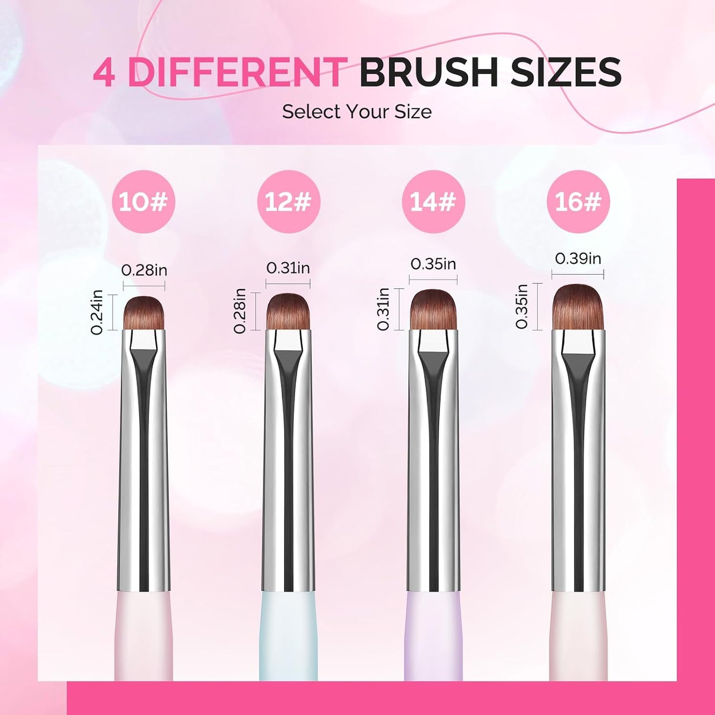 Dual-Ended French Nail Brush & Dotting Pen Set - Nail Art Tool with Holder | Blue, Size #12