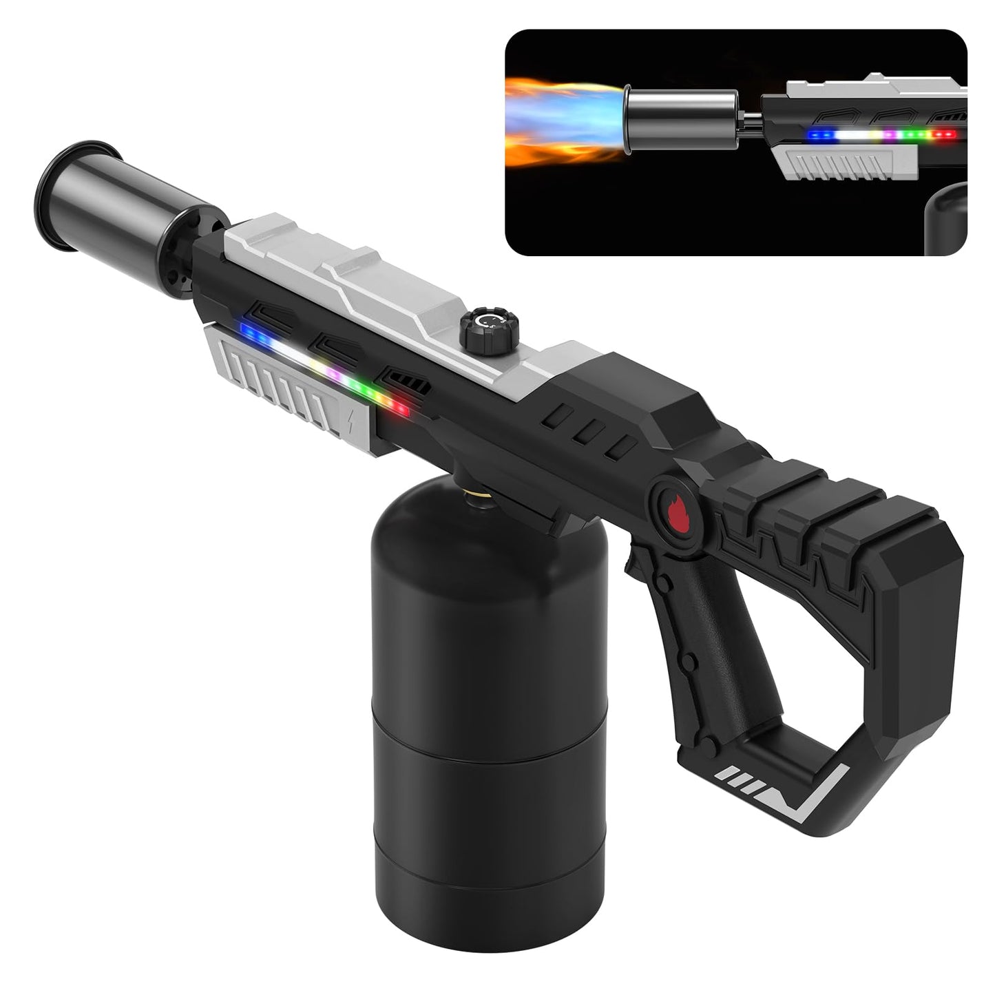 KinetiFire Powerful Propane Torch Gun with Front-Mounted LED Light