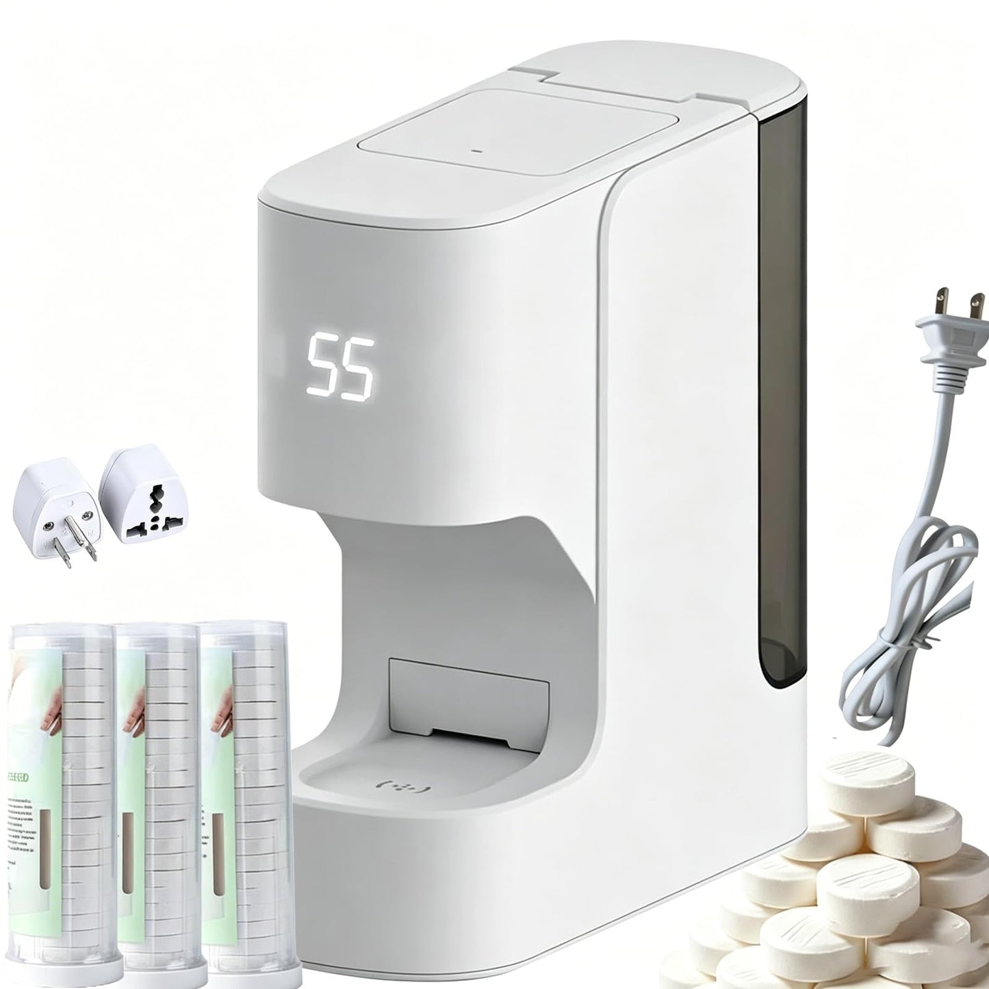 Hot Face Towel Heater Machine, Automatic Towel Warmer Hot Towel Dispenser 55°C Constant Temperature, 20 Compressed Towels Smart Voice Alerts, Towel Warmers for Bathroom (03)