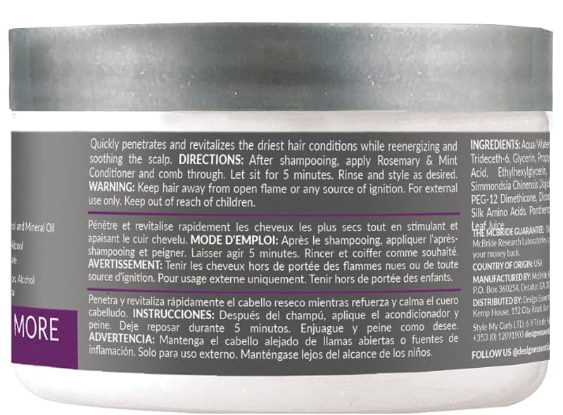 Design Essentials Rosemary & Mint Super Moisturizing Conditioner, 11 oz