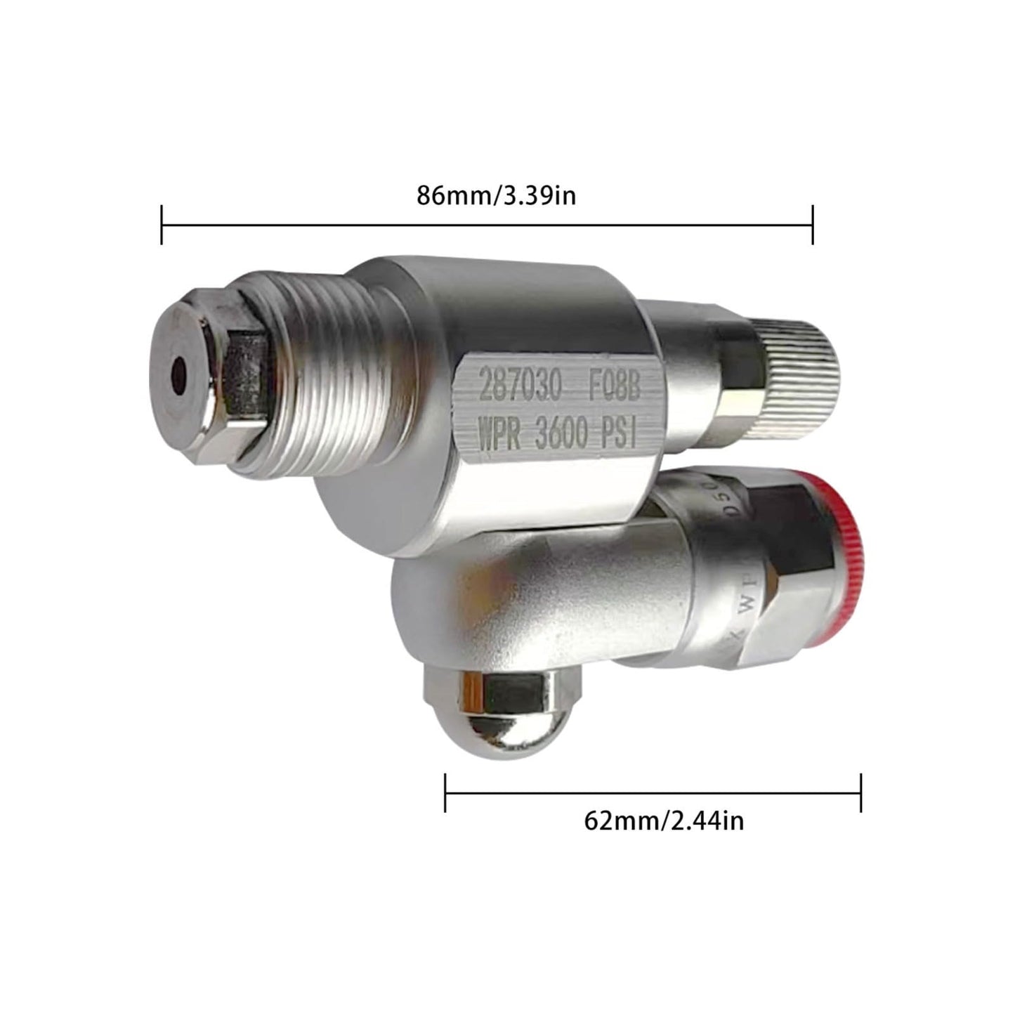 Gra-co 287030 Shut-Off Valve Swivel Joint Extension Anti-spitting Valve Airless Spray Adapter Joint for High Pressure Airless Paint Sprayers Gun Pole Extensions