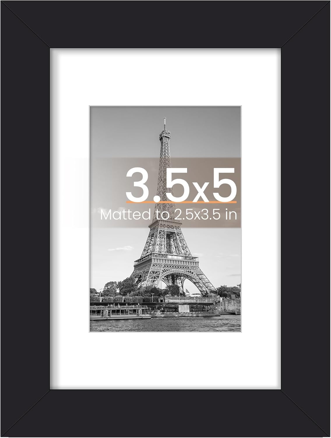 Upsimples 11x14 Picture Frame - Display 8x10 Photos with Mat or 11x14 Without Mat | Black Wall Hanging Frame