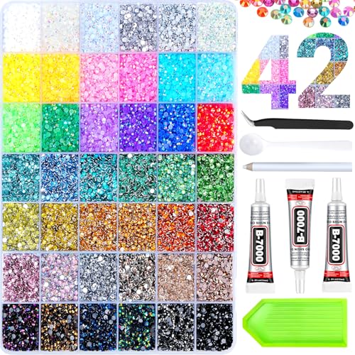 Atifober 54000Pcs Bedazzler Kit with 3mm Rhinestones & Glue
