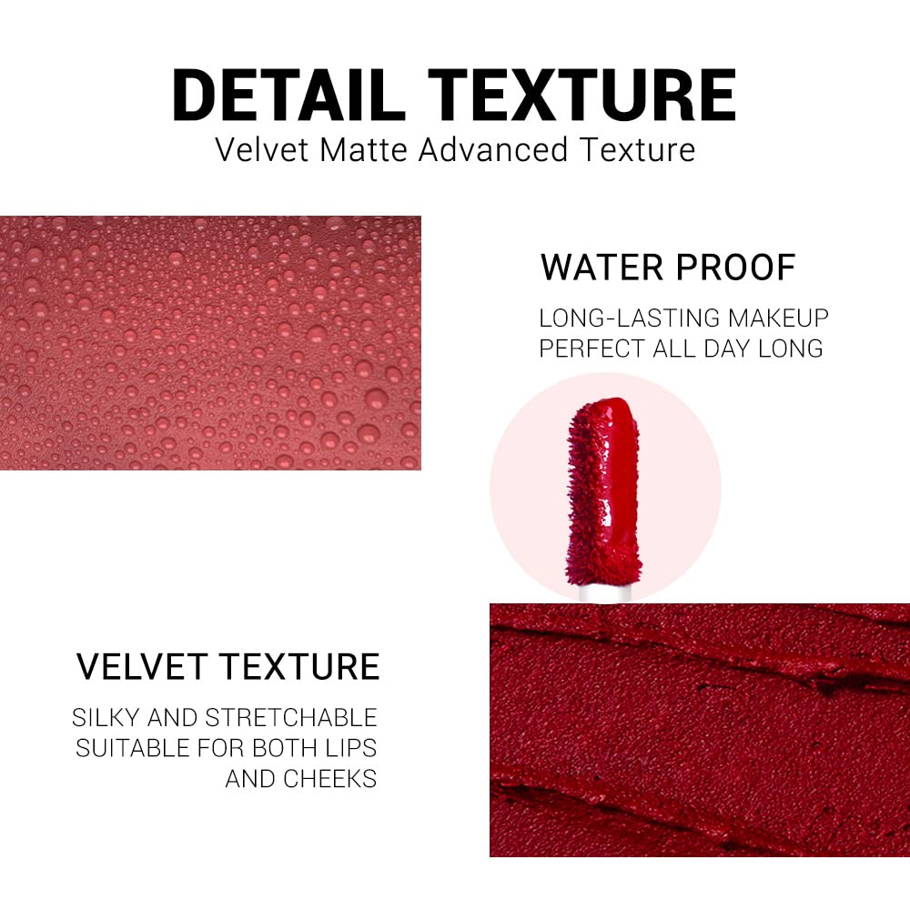 Matte Liquid Lipstick Set - 6 Pcs Dark Light Nude Brown Shades | Long-Lasting Velvet Finish for Black Women