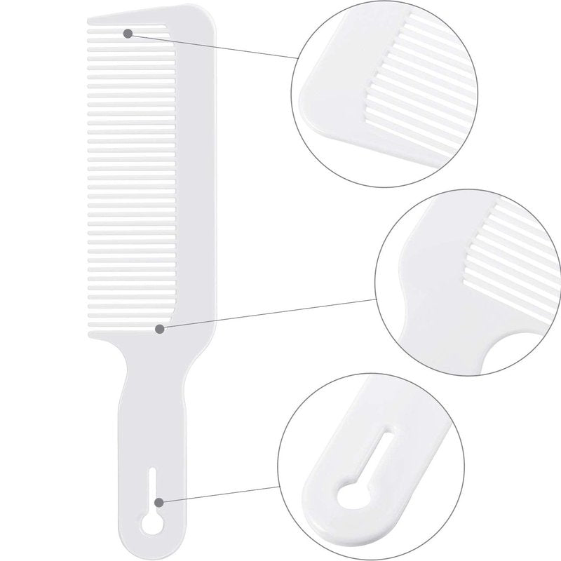 Boao 3 Pieces Barber Combs Flat Top Clipper Combs Hair Cutting for Flat Top and Clipper Cuts(White)
