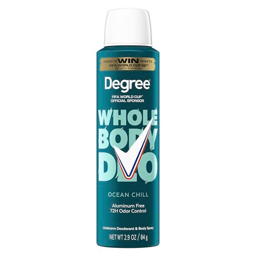 Degree Men Whole Body Deodorant Spray Ocean Chill, 2.9 fl oz