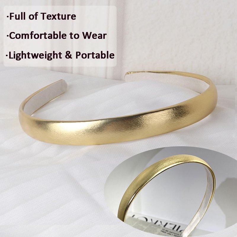 Gold Headband for Women - Satin Hair Band | Cute Accessory for Girls