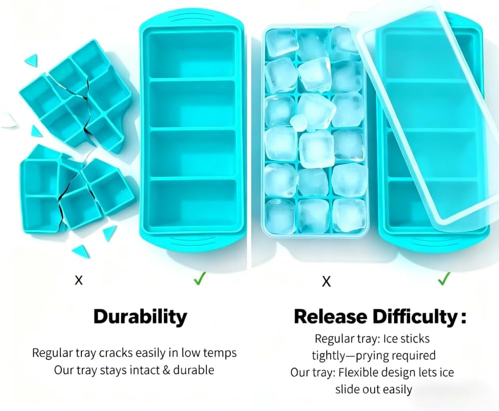 Souper Cubes Freezer Tray - Silicone Soup Container Molds | Makes 4 Perfect 1-Cup Portions