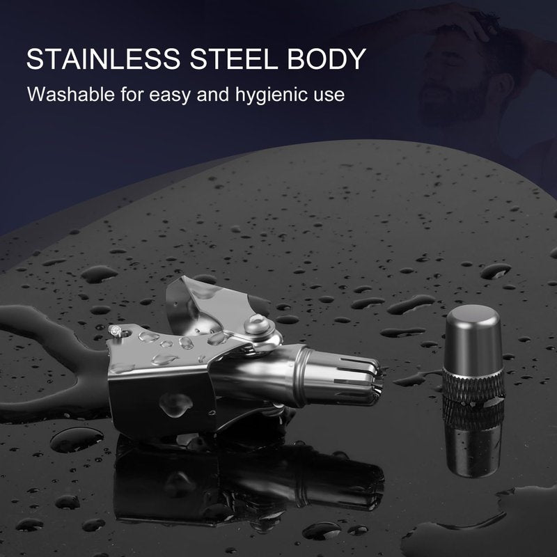 Winsea Stainless Steel Hair Trimmer for Men and Women - Manual Nose and Ear Hair Trimmer, Nose Clippers, 360° Rotating Hair Trimmer, Washable Nose Hair Remover