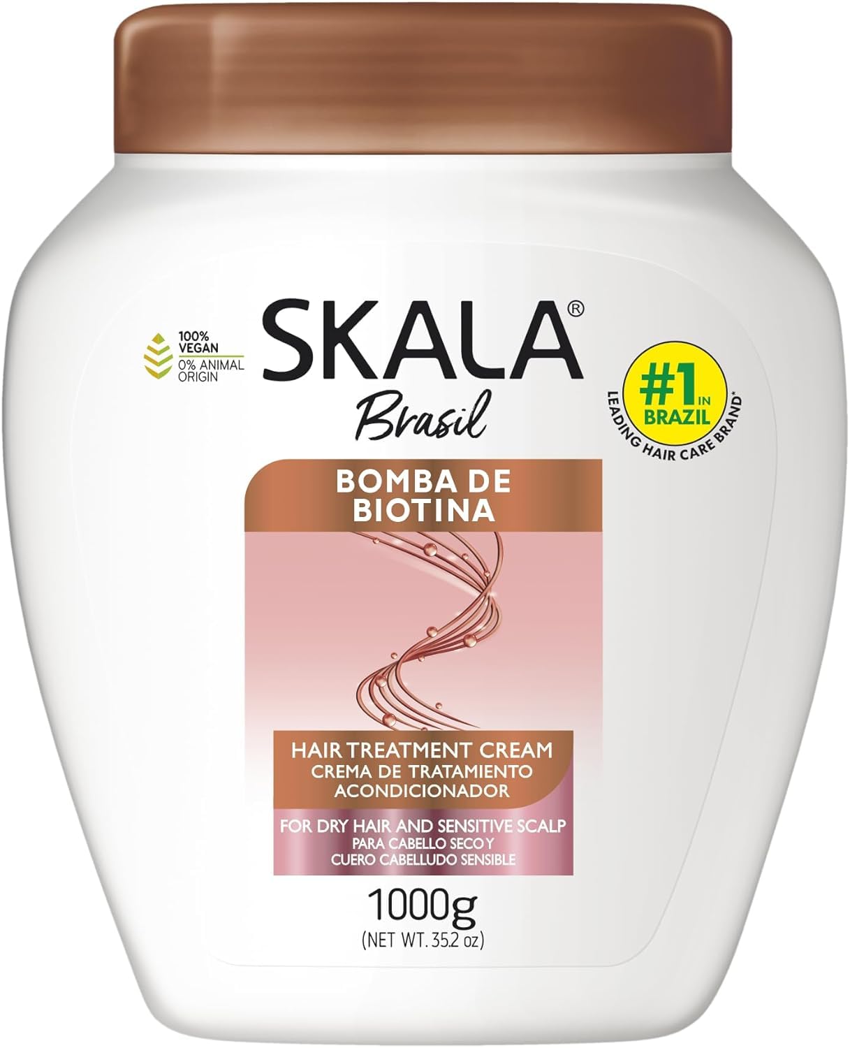 Skala Expert Biotin Bomb Hair Cream - Nourishing Hair Treatment for Weak, Damaged Hair | 1 Kg (35.2 oz)
