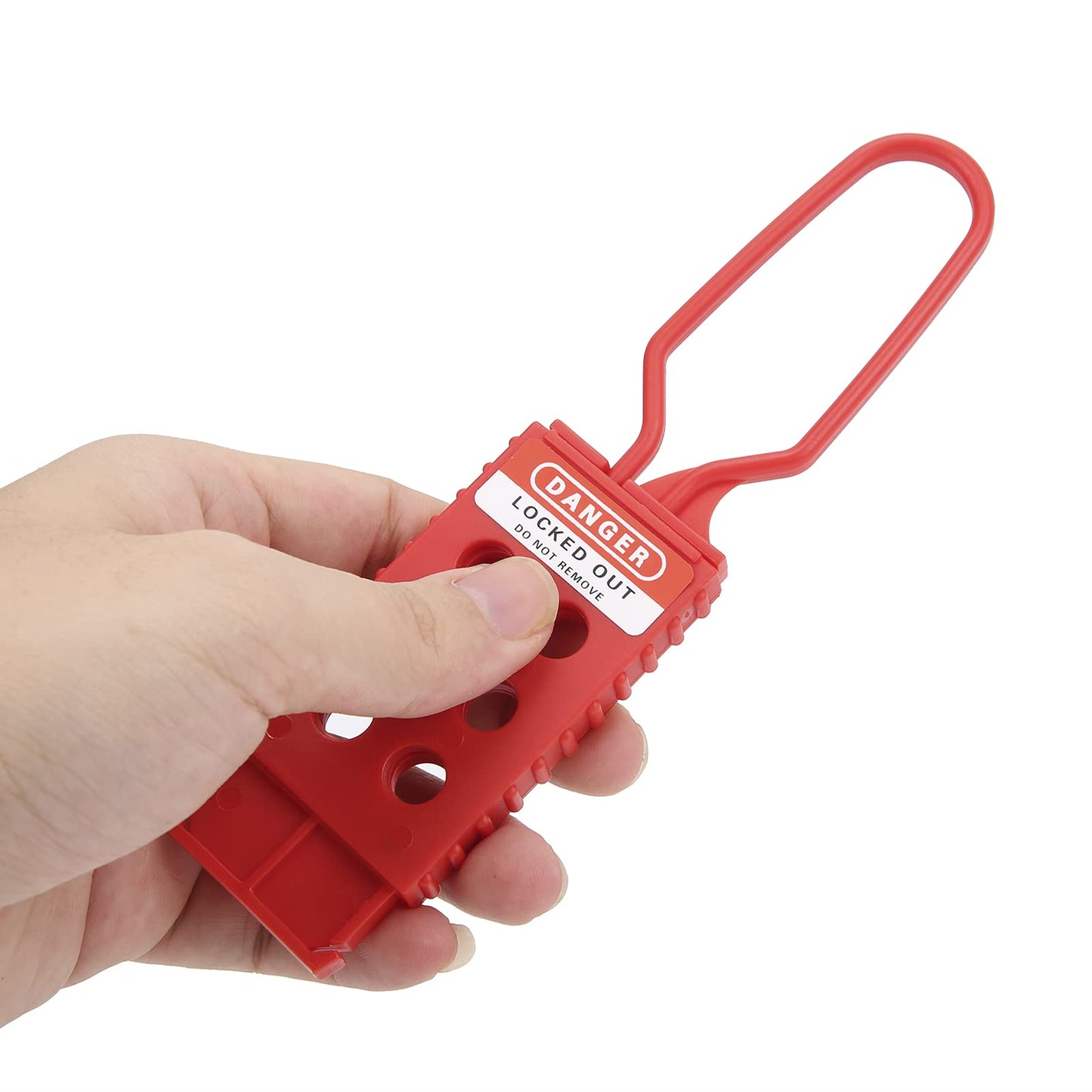 10pcs Safety Lockout Tag Hasp, 6‑Hole Insulating High‑Strength Nylon, Eliminating The Risk of Conductivity and, for Industrial Equipment Maintenance, Wholesale Business