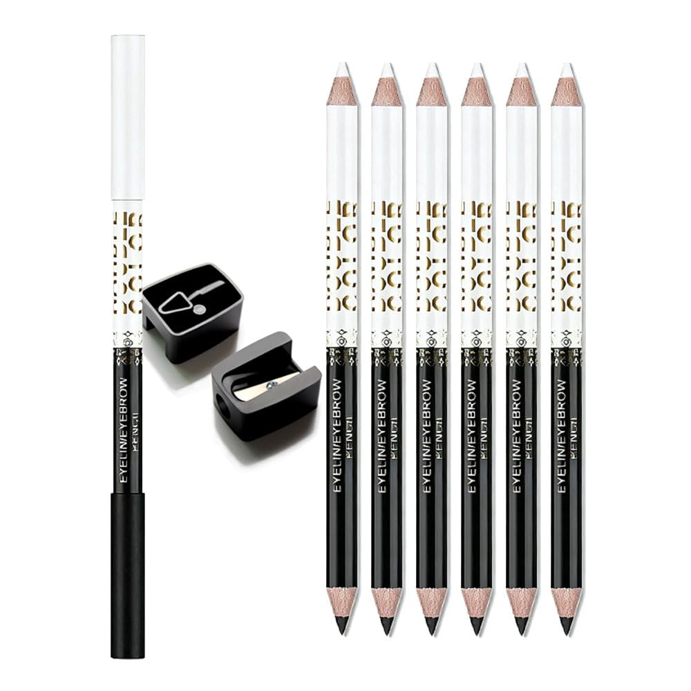 Retractable Creamy Eyeliner & Eyeshadow Sticks - Ultra Pigmented Matte Finish | 4 Pcs in Black, White, Brown, Blue, Purple, Green, Gray