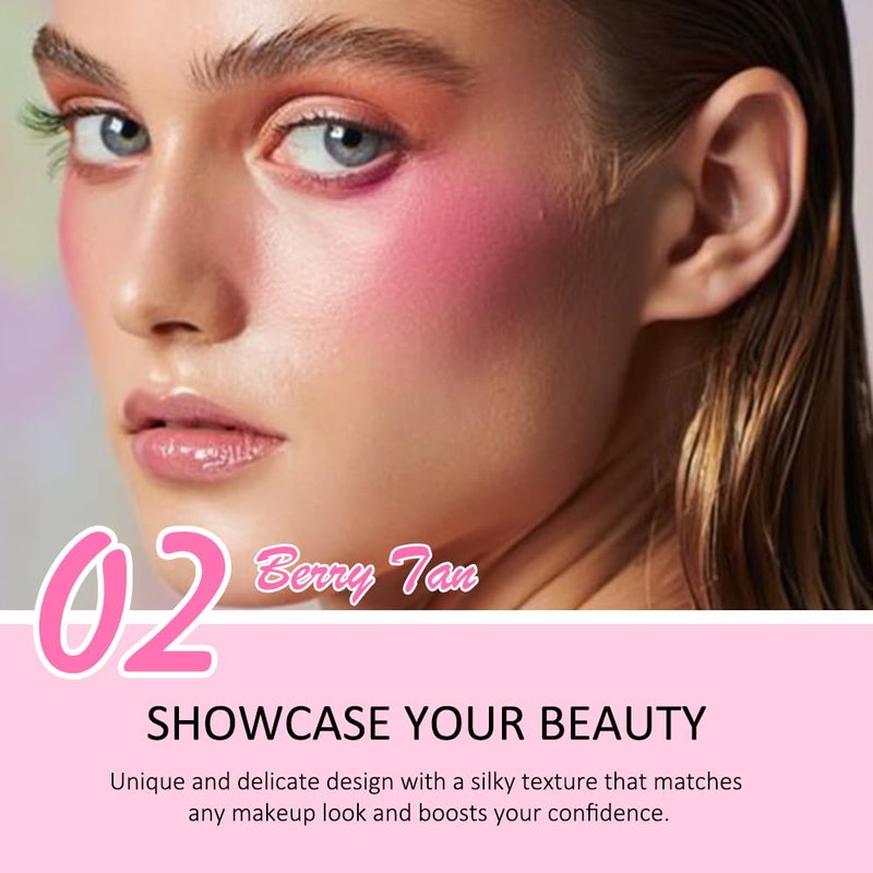 Kaely Contour Blush Multiuse Stick - Cream Bronzer Makeup Palette | Vegan & Cruelty-Free, 02 Berry Tan