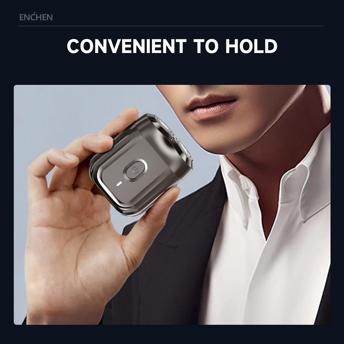 ENCHEN Electric Shavers for Men – Portable, Waterproof, Rechargeable Dual-Head Design, Close & Smooth Shaves, Travel-Size Pocket Fit for Men