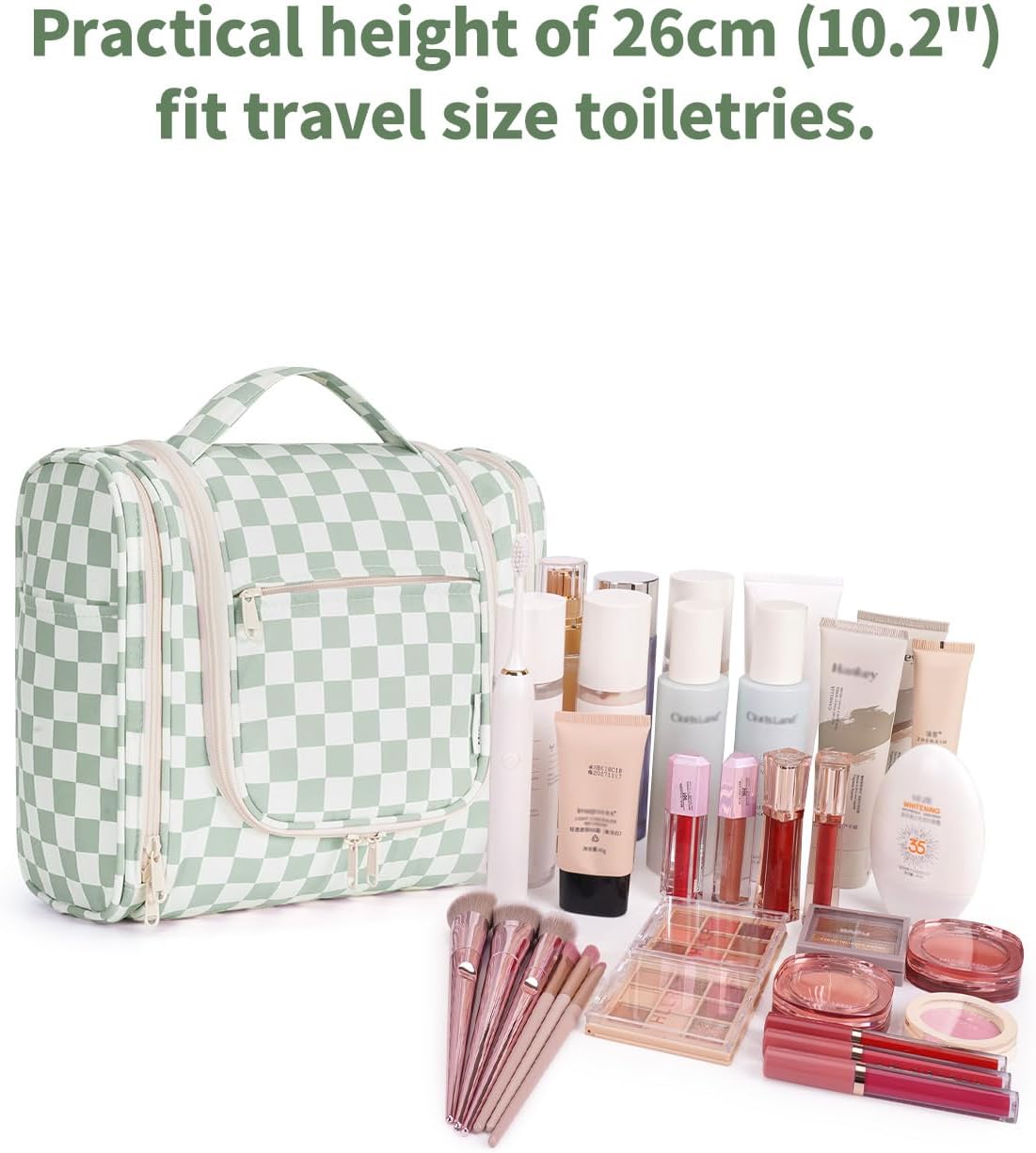 Hanging Toiletry Bag for Women - Travel Makeup Organizer with Multiple Compartments | Compact & Stylish Design
