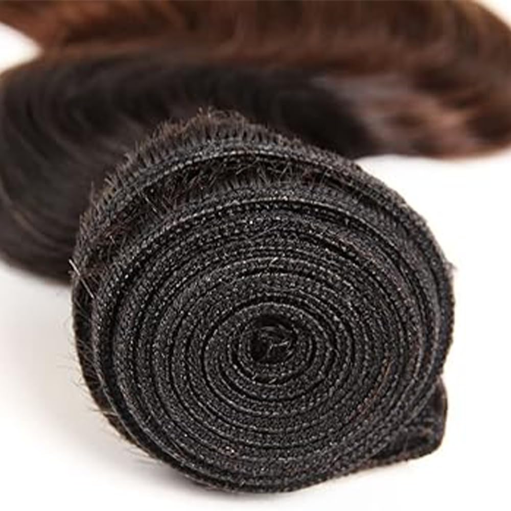 HeioWuio 22 24 26 Inch T1B/4/27 Blonde Bundles Body Wave 3 Bundles Human Hair Brazilian Remy Hair 100 Grams/Bundle Unprocessed Virgin Hairs Ombre Blonde Color Body Wave Bundle Weaves Extensions