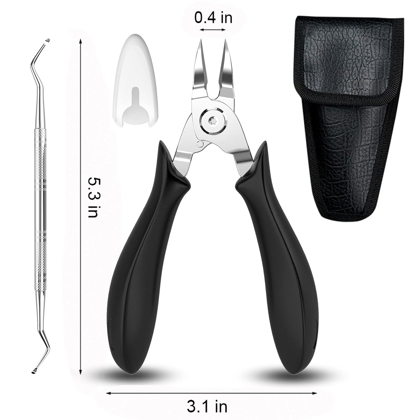 (Upgrade) Ingrown Toenail Clippers, Steel Nail Clippers for Professional Podiatrist, Unique Long Handle Curved Blade Tool for Thick & Ingrown Nails, Suitable for Men, Women and Elderly-XIORRY