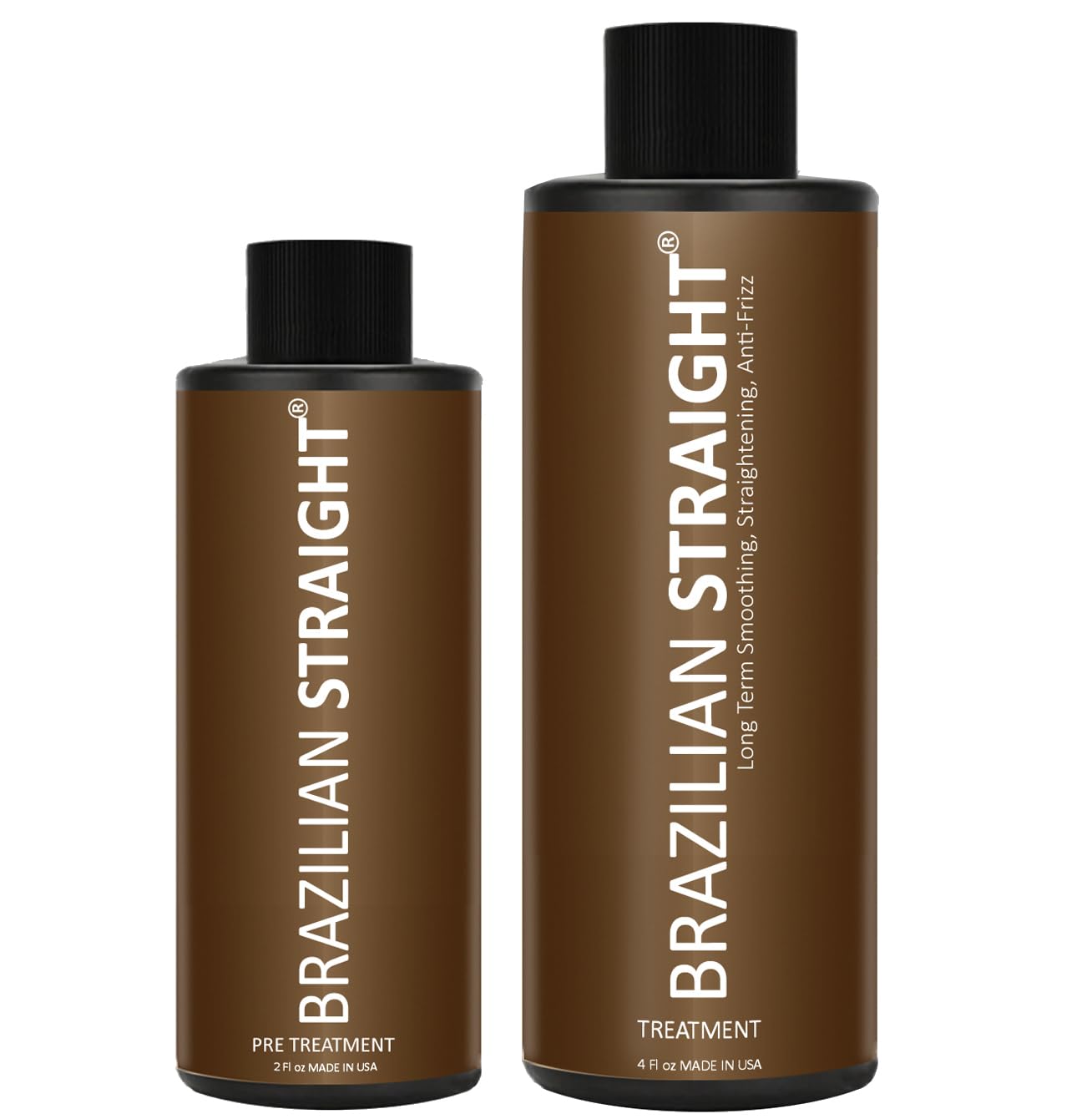 Brazilian Straight Keratin Hair Treatment - Formaldehyde-Free, Smooth & Shiny Results | 2PC Set