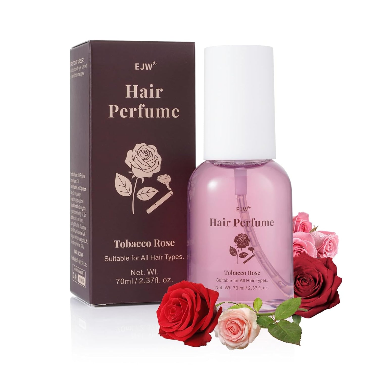 Tobacco Rose Hair Perfume for Women - Alcohol-Free Fragrance Mist with Collagen & Coconut Oil | Long-Lasting 1.23 fl oz