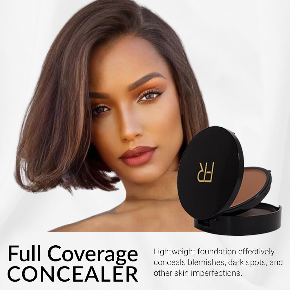 Cream To Powder Foundation - Full Coverage for Deeper Skin Tones | Long Lasting Matte Finish, 0.30 oz