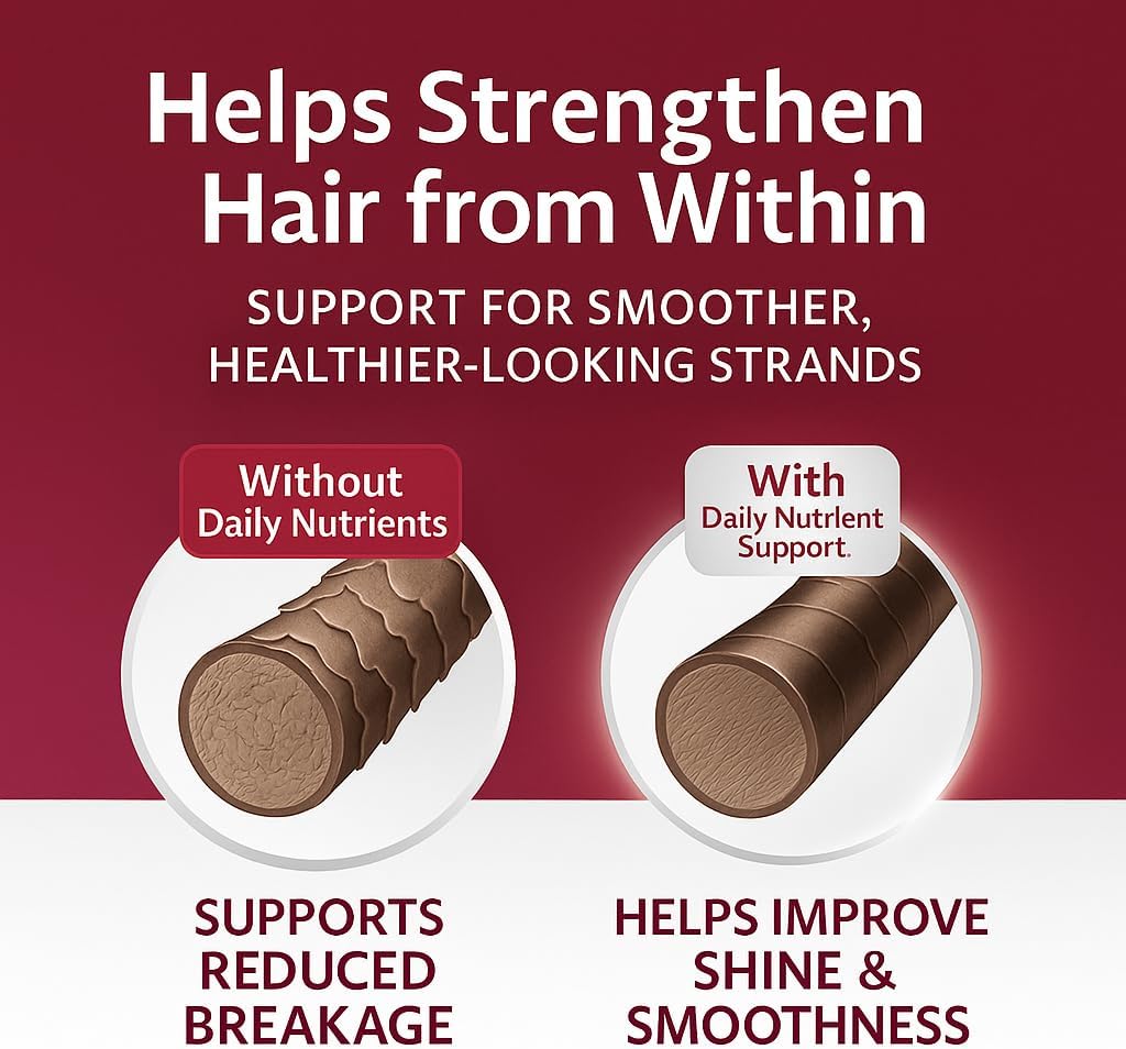 Lumin Hair Growth Gummies - Biotin & Collagen for Thicker Hair | Mixed Berry, 60 Count
