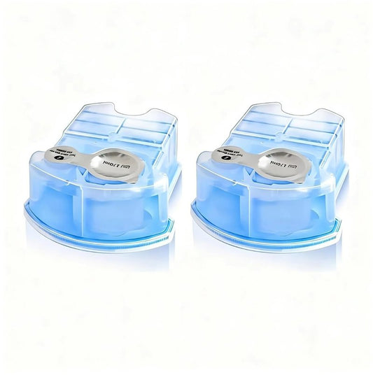 Shaver Cleaning Fluid. Compatible For Braun Clean & Renew Refill Cartridges CCR, For For Series 3 5 7 9, Residual Hair & Skin Particles, Lemon Scen(2PCS)