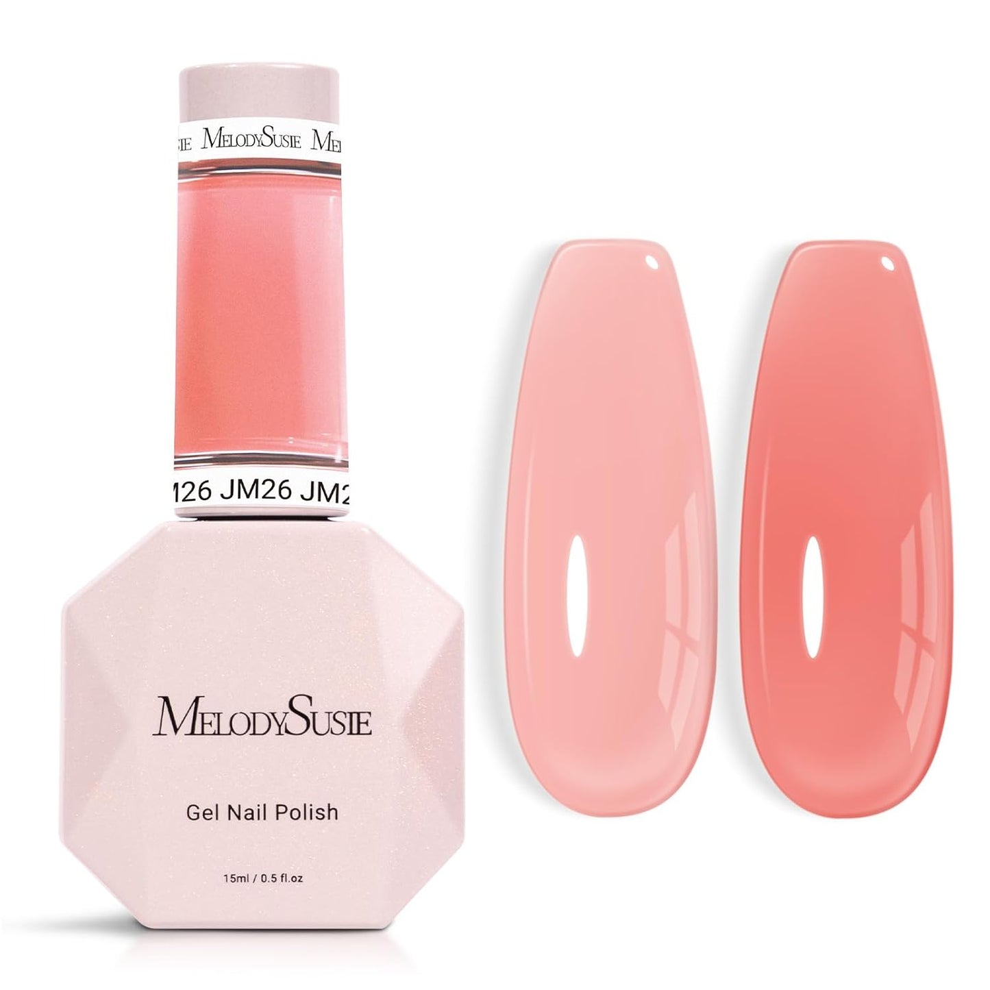 MelodySusie Nude Gel Nail Polish - Milky Pastel Color, 0.5 Fl. Oz | Soak Off UV LED for DIY Manicure