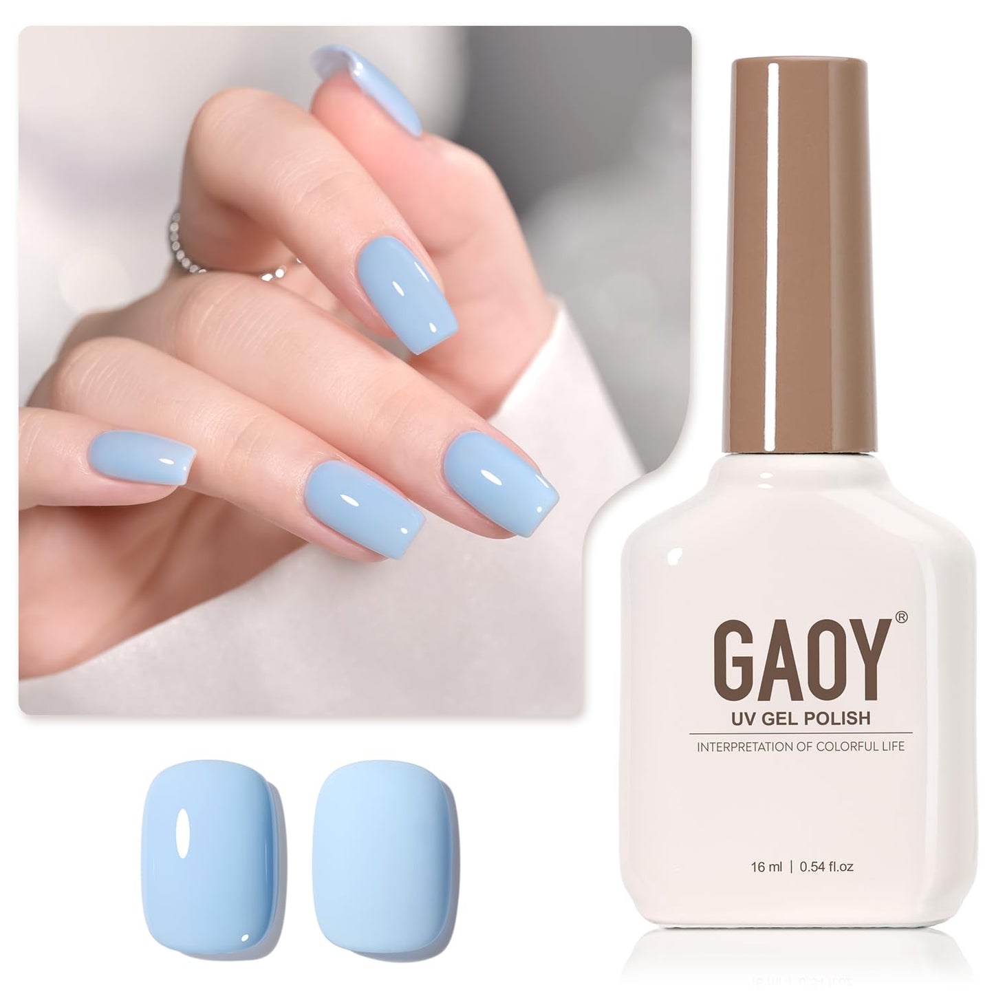 Sheer Light Pink Gel Nail Polish - 16ml UV Cure Jelly Milky White Peach for DIY Manicure & Pedicure