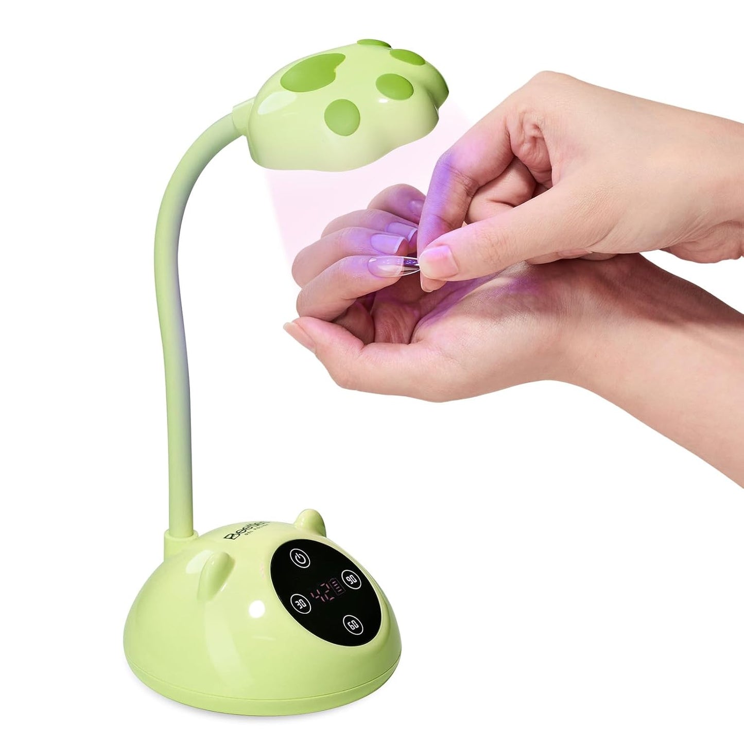 Beetles Gooseneck Flash Cure Nail Lamp - Cordless UV Nail Dryer with Smart Sensor | 2000mAh Rechargeable, 36 mW/cm²