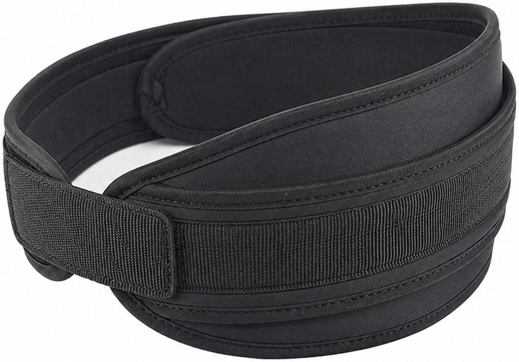 Adjustable Heavy Duty Black Weightlifting Belt - Auto-Locking Mechanism for Back Support and Gym Training