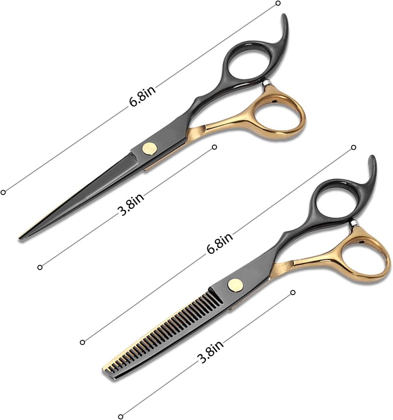 Professional Hair Cutting Scissors - Stainless Steel Barber Thinning Shears | Multifunctional Kit for Salon & Home Use