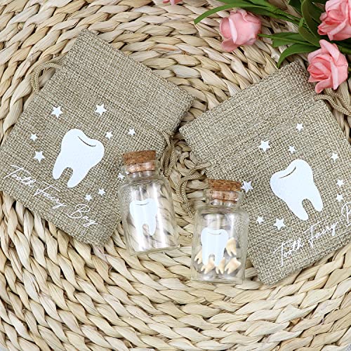 Tooth Fairy Bag Set with Glass Bottles - Kids Keepsake Gift