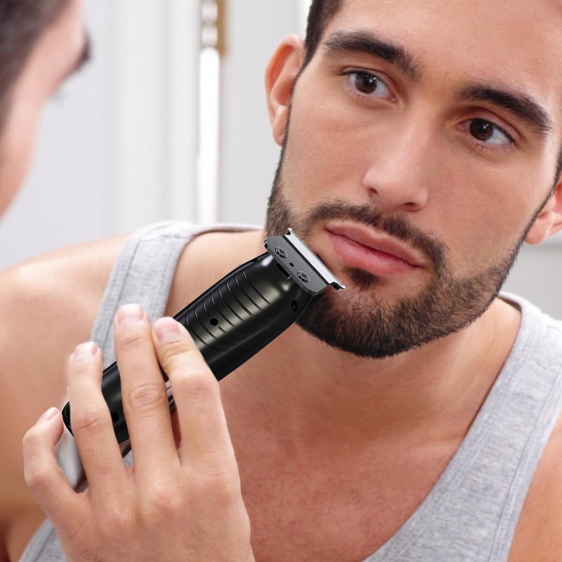 Artimaven Cordless Trimmer for Men, USB-C Charging, DLC Precision Blade, 150-Minute Runtime, Compact & Lightweight for Beard, Detail & Full-Body Grooming (Black Beard Trimmer)