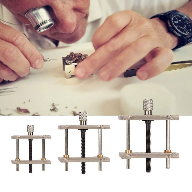 3Pcs Watch Movement Holder Set, Metal Watch Movement Fixed Base Holder Metal Watch Movement Fixed Base Holder Accessories Repairing Tool for Watch Repair