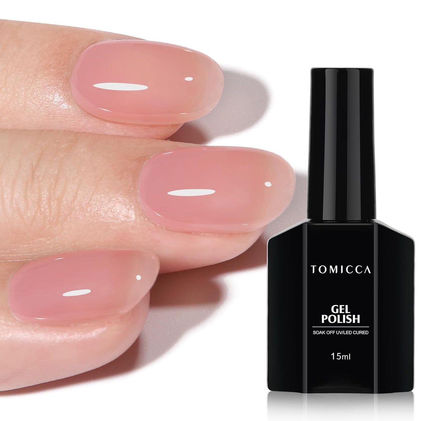 TOMICCA Gel Nail Polish - Dark Orange Autumn Winter Color | Long Lasting High Gloss Soak Off UV LED for DIY Manicure