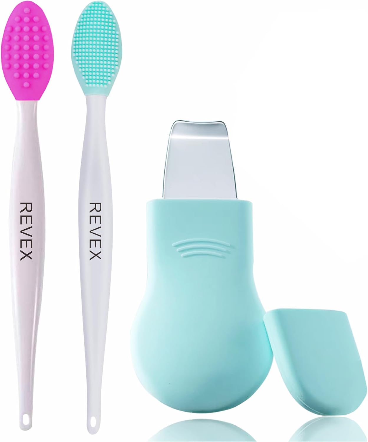 Silicone Blackhead Remover Tool Set - 2 Pcs Pore Cleaning Brush & Face Scrubber for Deep Cleansing | Exfoliator for Men & Women