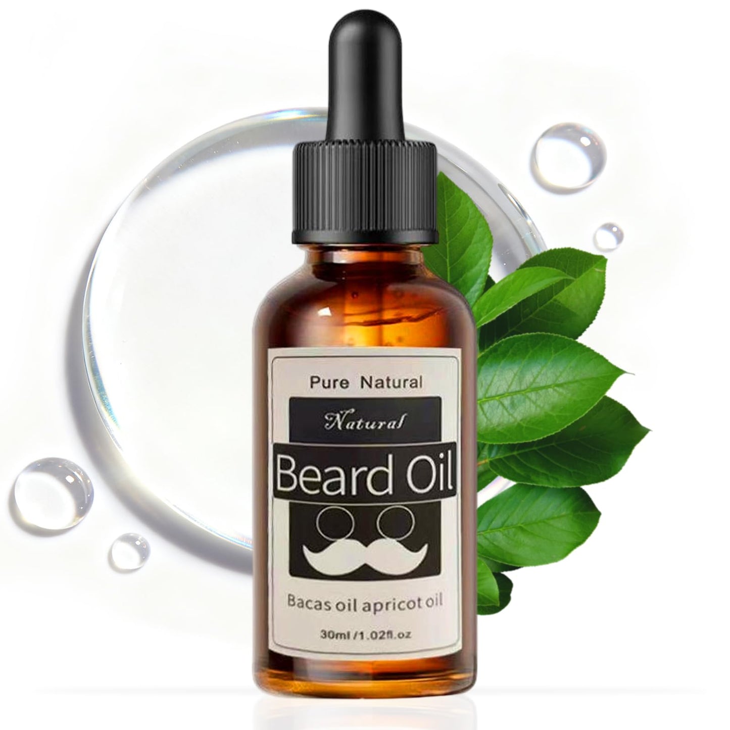 Santymo RAW Beard Oil for Men Growth & Care - Apricot & Grape Seed Oil Blend with Honey, Amino Acid, Vitamin E - Soothes Itchy Skin, Reduces Flakiness, Improves Manageability - 1 fl oz