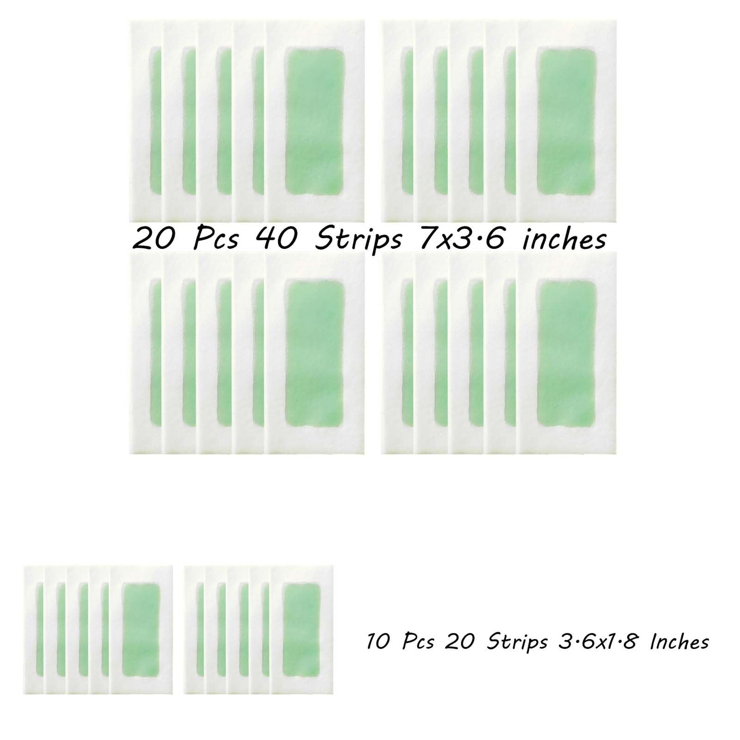 YIZHUO Wax Strips Kit - 60 Pcs Body & Facial Hair Removal Waxing Strips (40 Large & 20 Small) with 5 Calming Oil Wipes, Gentle & Effective for Legs, Arms, Bikini, Eyebrows, Upper Lip