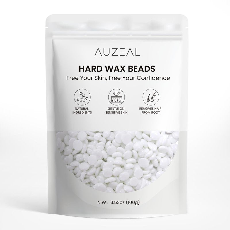 Hard Wax Beads for Nose Hair Removal, Refill Nose and Ear Wax Beads For Men, Natural Waxing Beads for Sensitive Skin, Painless, Portable, 100g/3.53oz