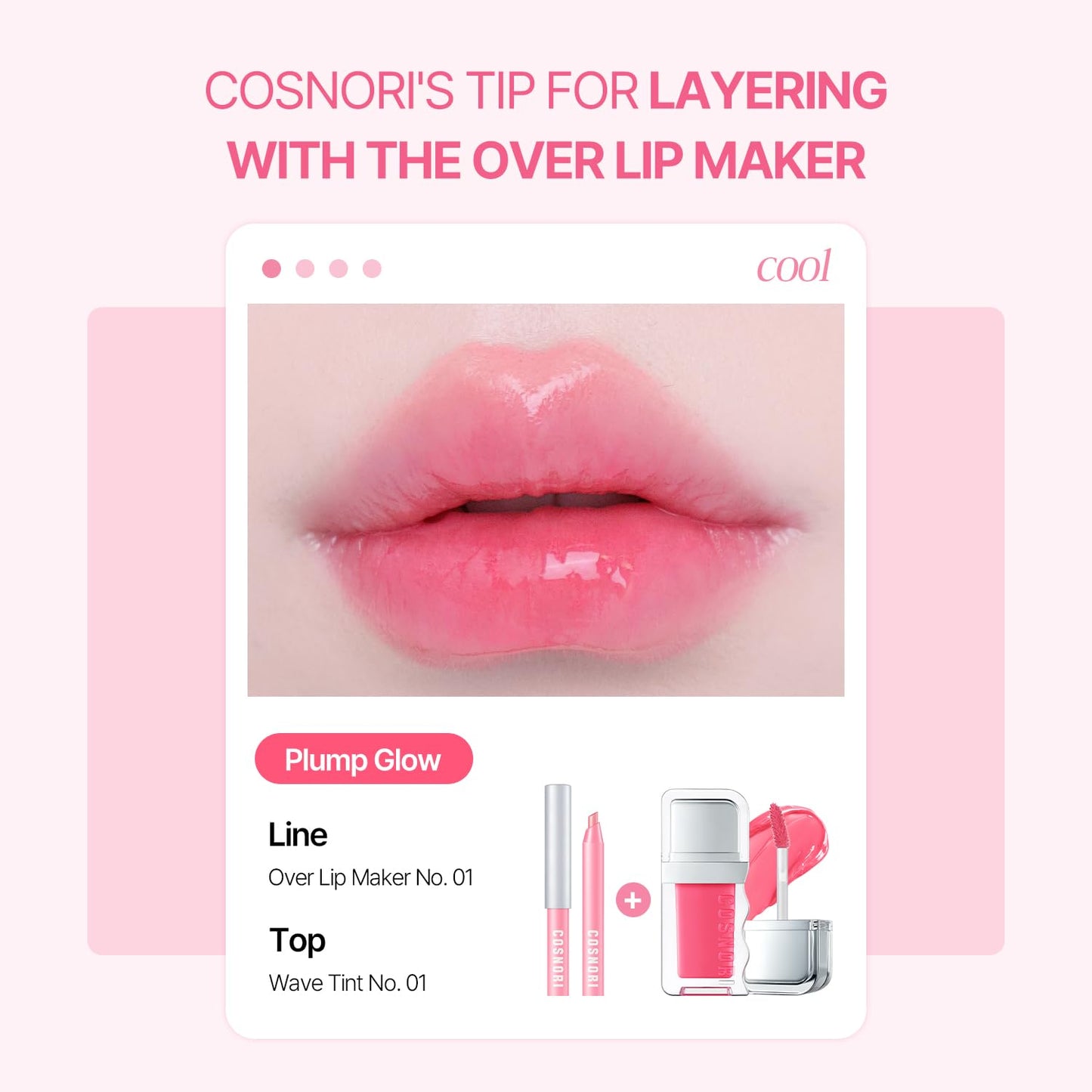 COSNORI Soft Drawing Overlip Maker - Long-Lasting Creamy Lip Liner, Easy-Blend, Multi-Use, Vegan Lip Pencil (02 DRY ROSE)