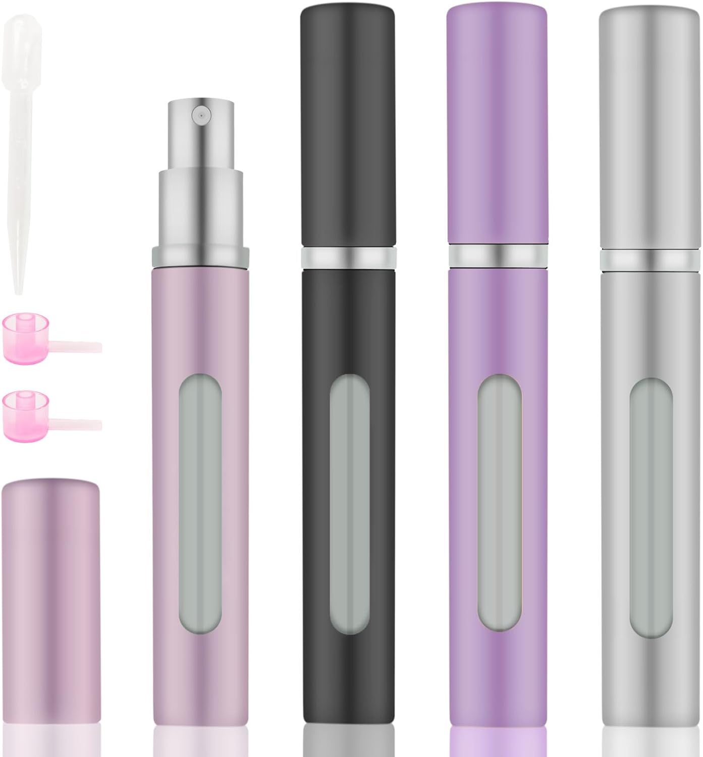 Mini Perfume Travel Bottles - 4pcs Refillable Atomizer Set | 5ML Portable Spray for Travel & Outdoor Activities