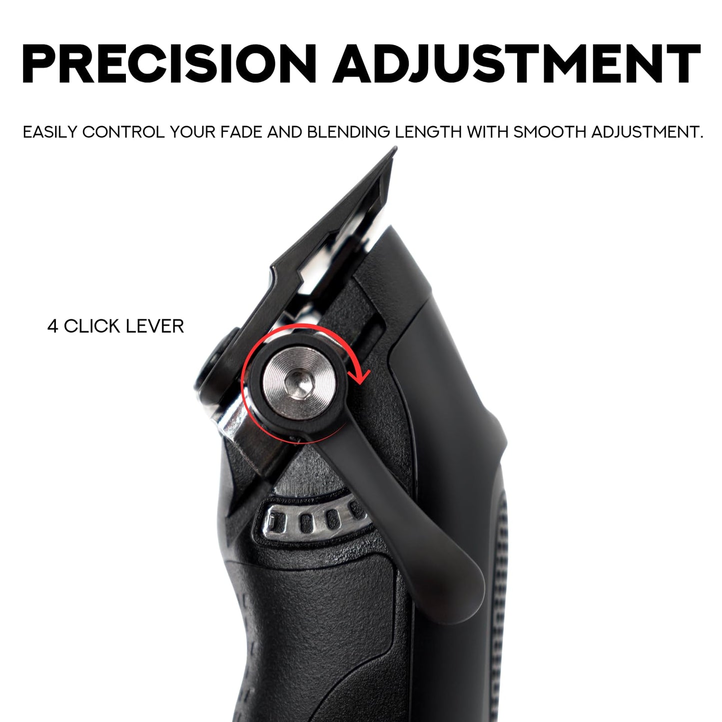 Supreme Trimmer Darkstar 82 Metal Body Clipper w. Magnetic Vector Motor | 180 Min Run Time, 9100 RPM Hair Clipper | Low Noise Professional Barber Clipper DLC Tade Blade | STC82 (Black)